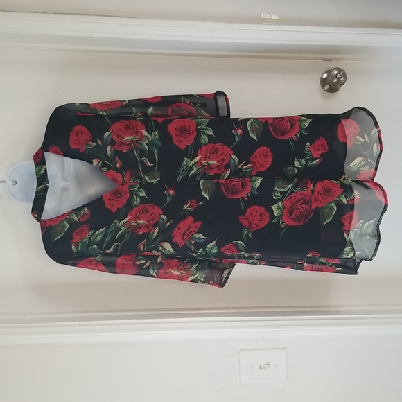 Rose Print Mini Dress - Picture 7 of 13